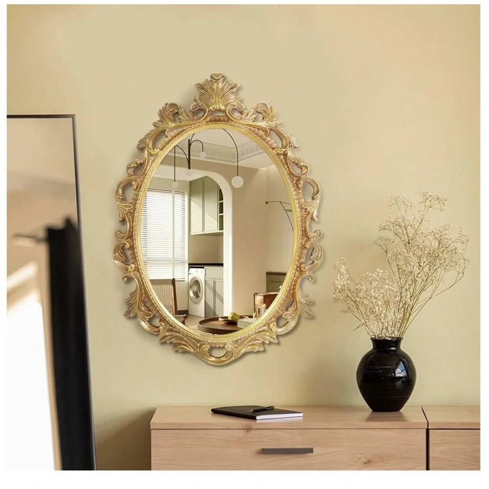 Elegant Gold Ornate Wall Mirror